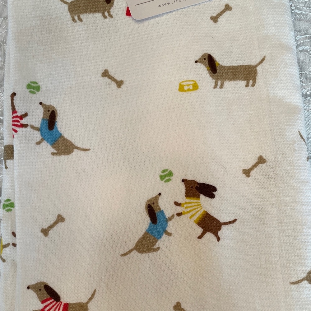TRULY Lou dachshund Pattern Kitchen Towels - Picture 3 of 7